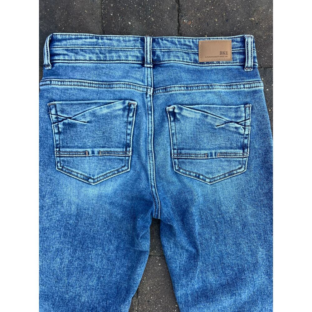 BKE Payton universal fit mid rise distressed straight jeans size 26x33 - Picture 5 of 8